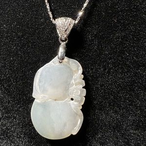 Sterling silver and Jadeite Necklace